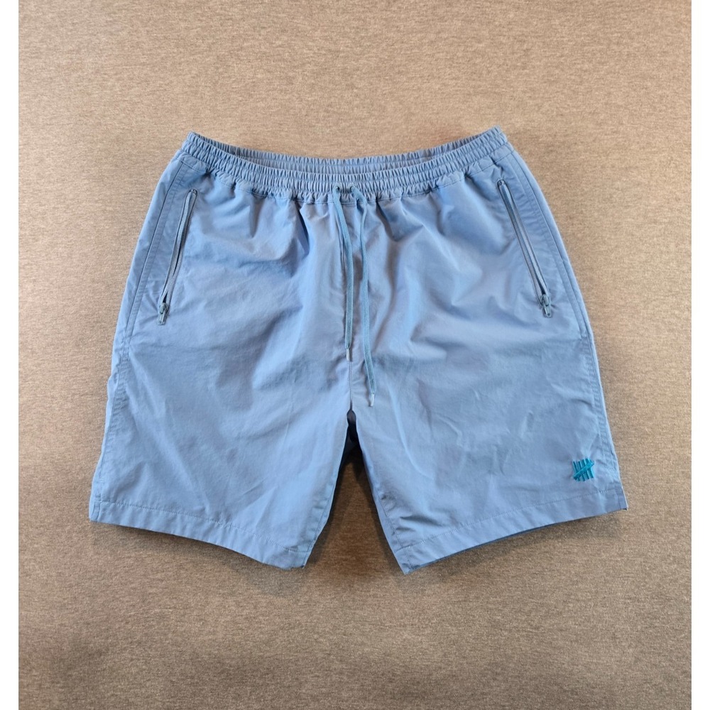 Undefeated‎ Classic Swim Trunks Mens 2XL Blue Swimwear Lined Shorts 8" Inseam